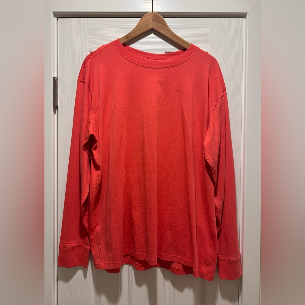 Lululemon Athletica Vibrant Tangerine Long Sleeve Top